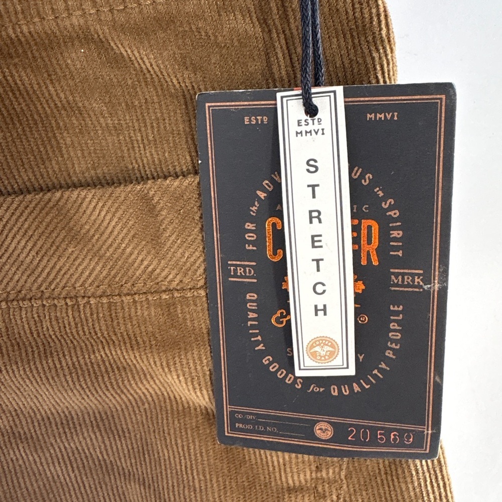 Men's Classic Tan Brown Corduroy Trousers - Picture 4 of 6